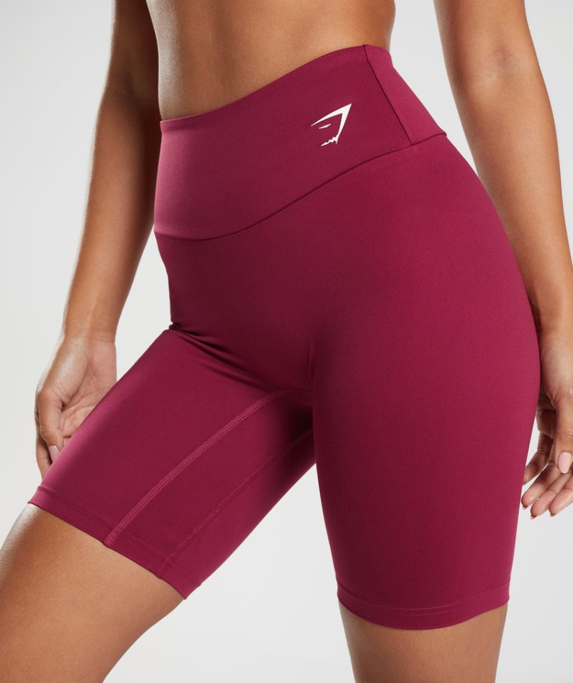 Szorty Gymshark Treningowe Cycling Damskie Fuksja | PL 760FUS